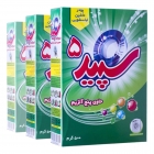 پودر ماشینی 5 آنزیم (کارتن 24 عددی) 500 گرمی سپید 5 پودر ماشینی 5 آنزیم (کارتن 24 عددی) 500 گرمی سپید 5