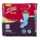 نوار بهداشتی بالدار با رویه کتان ویژه شب 10 عددی تافته نوار بهداشتی بالدار با رویه کتان ویژه شب 10 عددی تافته
