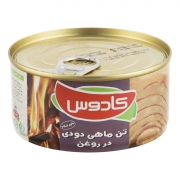 کنسرو ماهی تن دودی در روغن 180 گرمی کادوس کنسرو ماهی تن دودی در روغن 180 گرمی کادوس