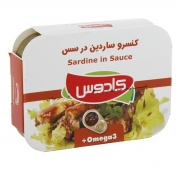 کنسرو ماهی ساردین در سس 110 گرمی کادوس کنسرو ماهی ساردین در سس 110 گرمی کادوس