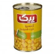 کنسرو ذرت شیرین 420 گرمی پیک کنسرو ذرت شیرین 420 گرمی پیک