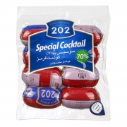 سوسیس کوکتل مخصوص 70 درصد گوشت 500 گرمی 202 سوسیس کوکتل مخصوص 70 درصد گوشت 500 گرمی 202