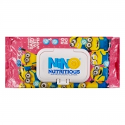 دستمال مرطوب پاک کننده کودک طرح مینیون 50 عددی نینو دستمال مرطوب پاک کننده کودک طرح مینیون 50 عددی نینو