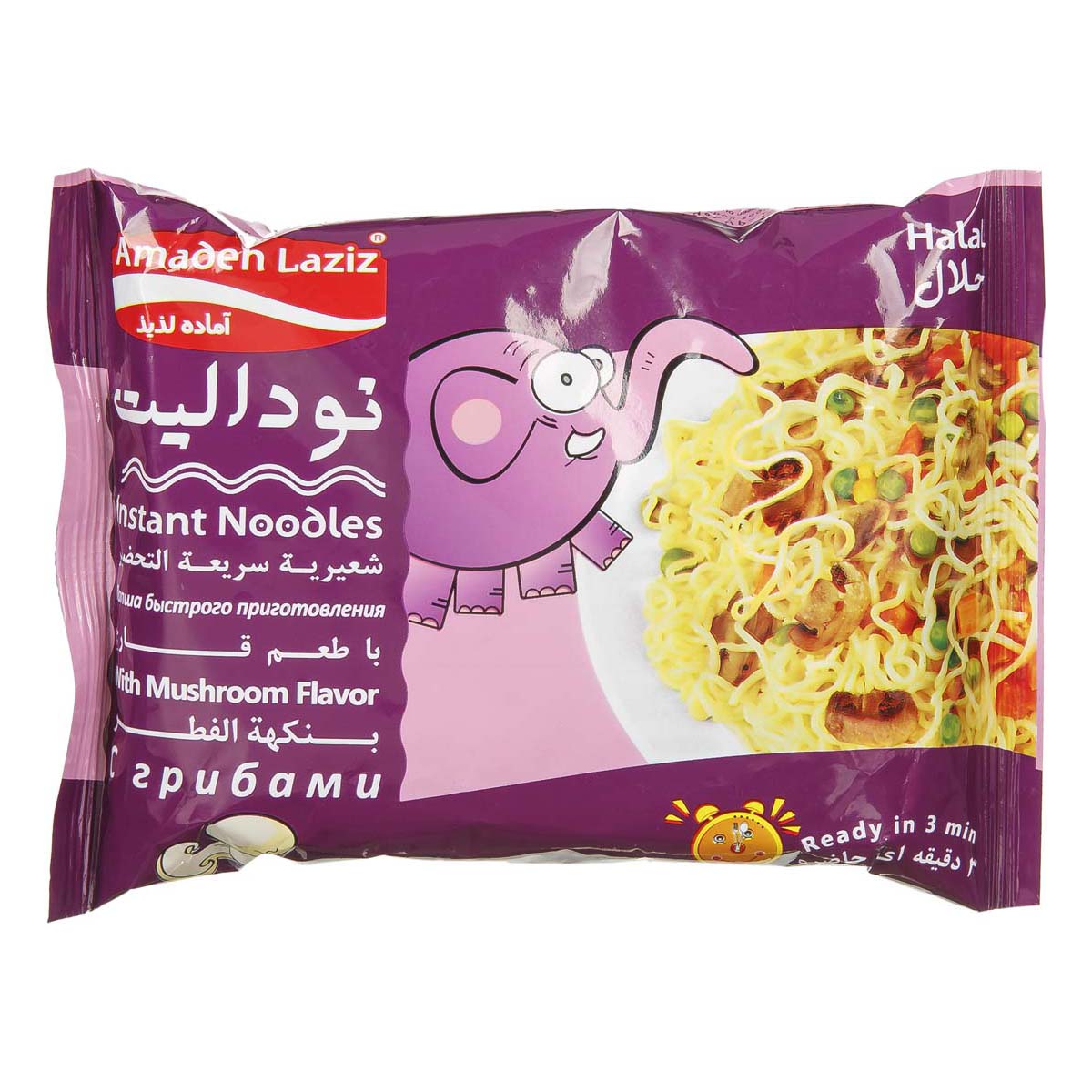 نودل با طعم قارچ مخصوص کودک 75 گرمی آماده‌لذیذ