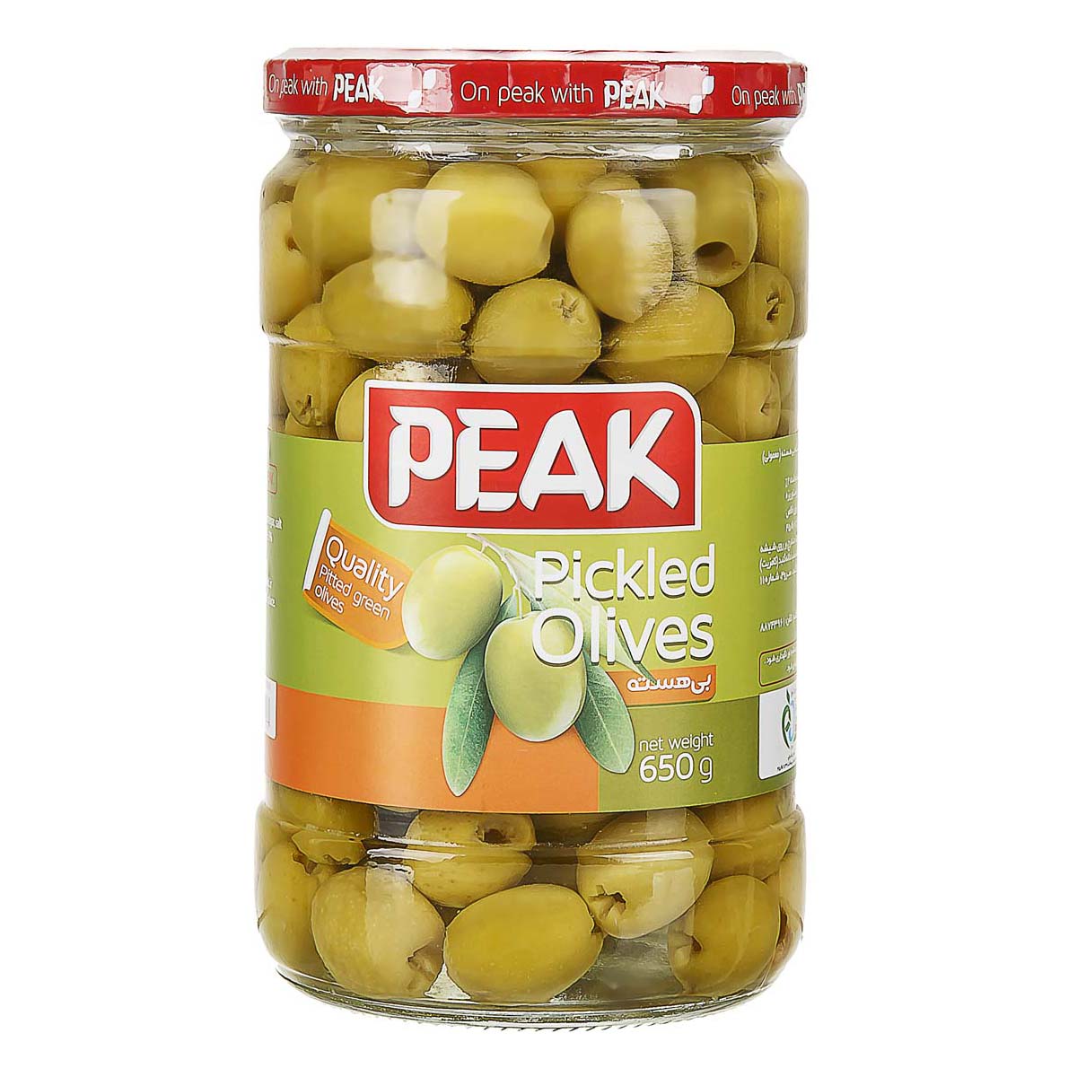 زیتون شور سبز بی هسته 650 گرمی پیک