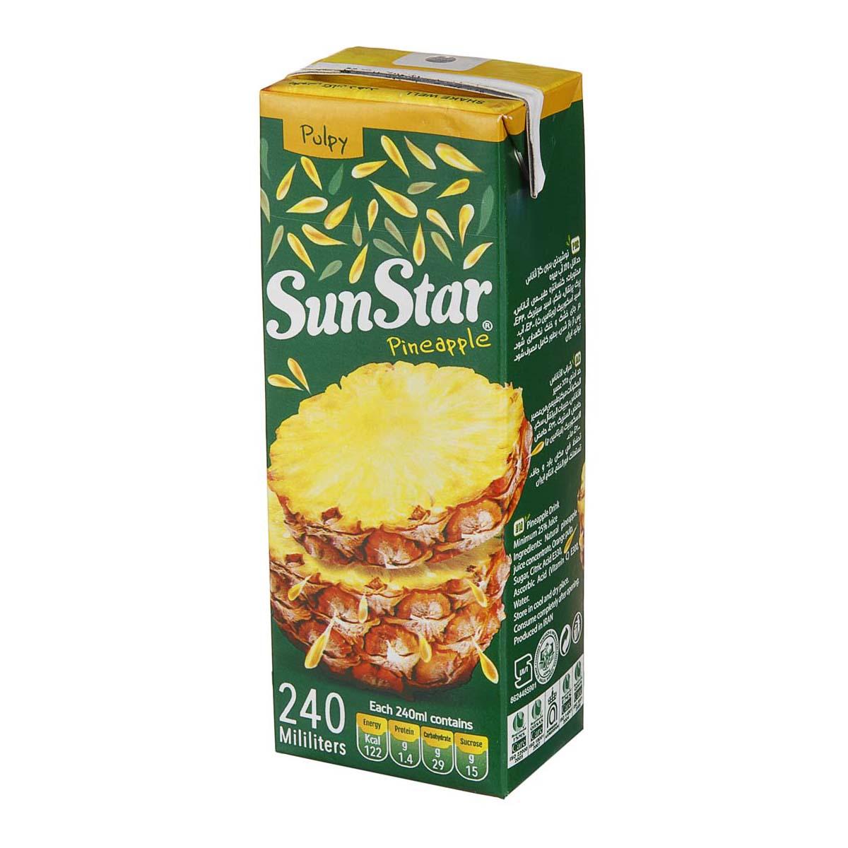 نوشیدنی بدون گاز آناناس 240 میلی لیتری سان استار