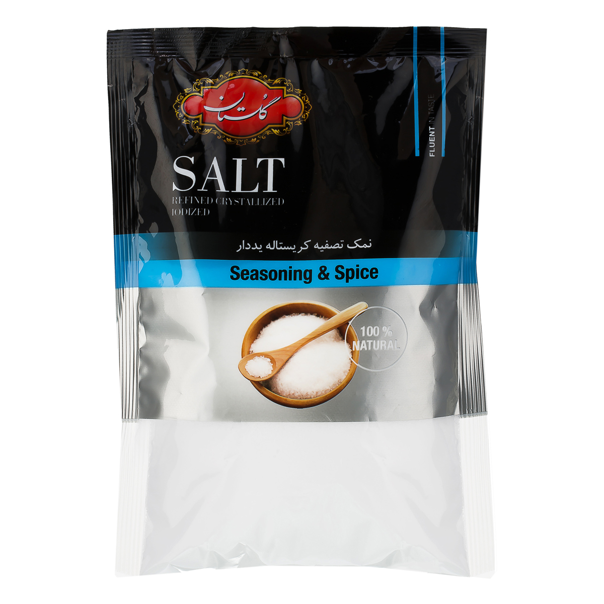 نمک تصفیه کریستاله یددار 500 گرمی گلستان