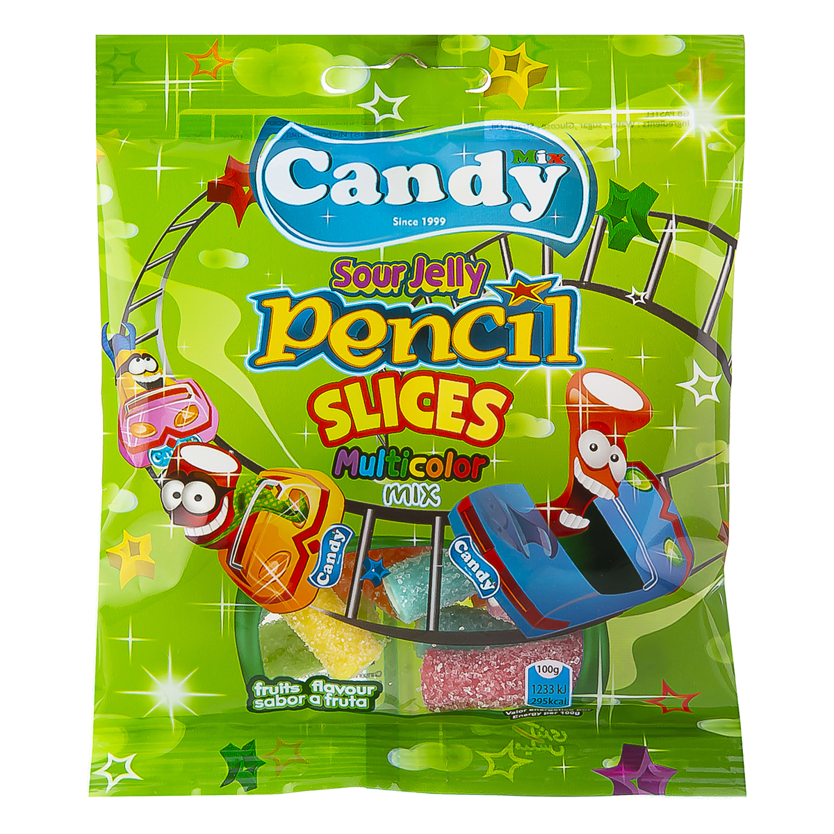 پاستیل لقمه ای میوه ترش 50 گرمی کندی میکس