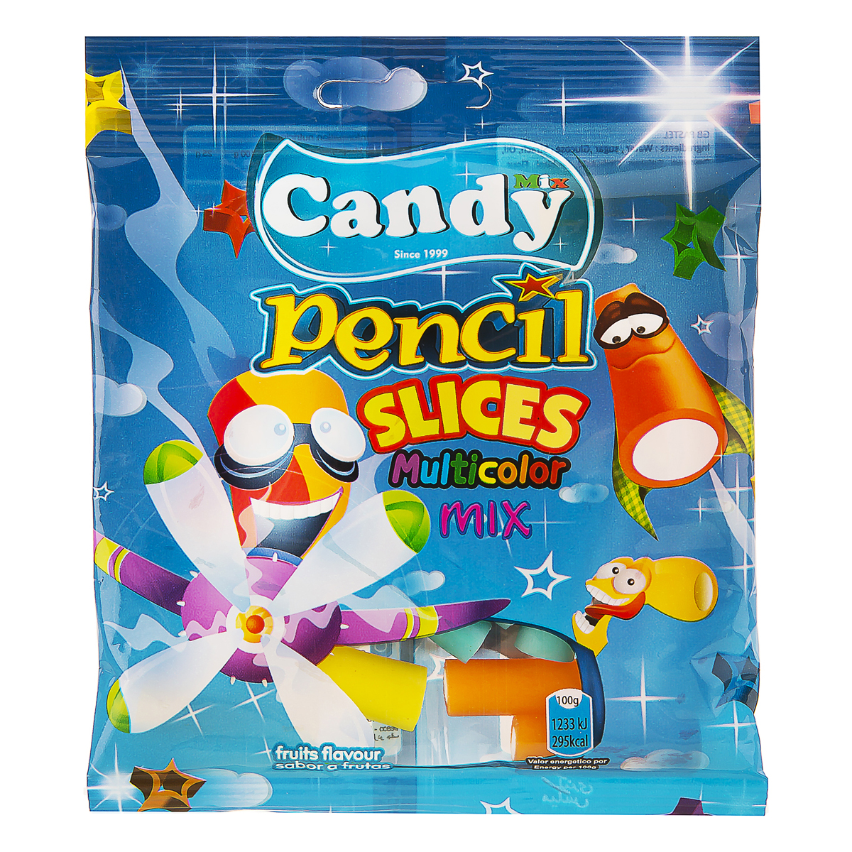 پاستیل لقمه ای میوه ای 50 گرمی کندی میکس