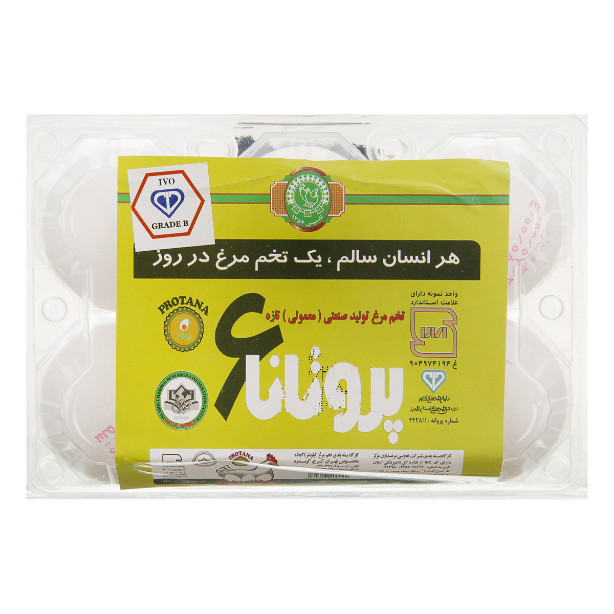تخم مرغ 6 عددی پروتانا
