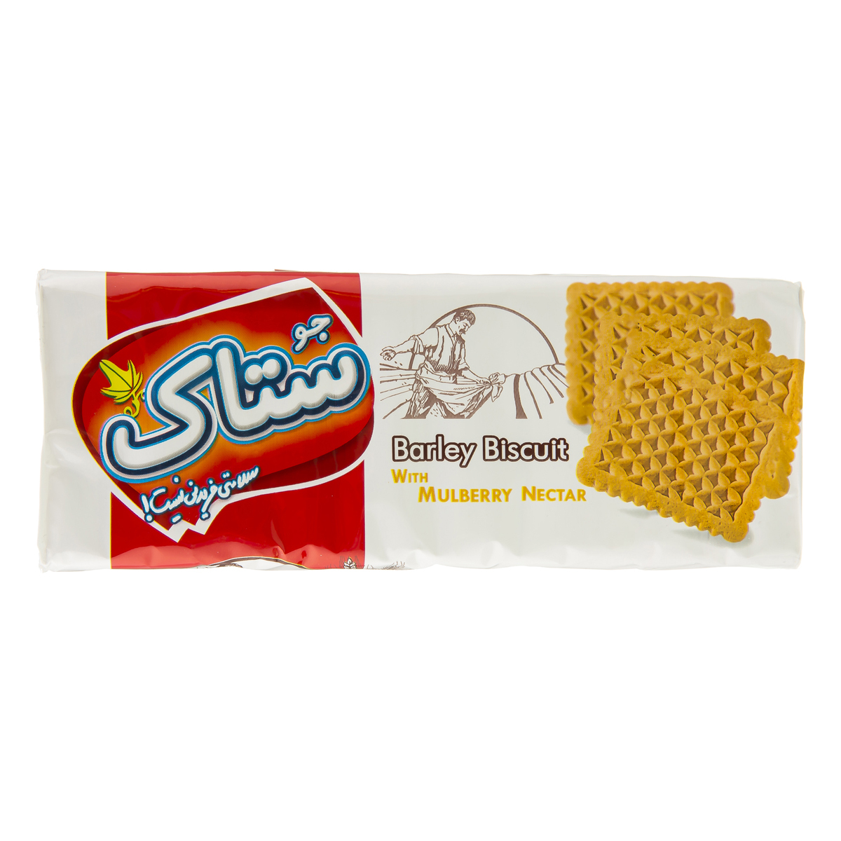 بیسکویت جو شیرین شده با شهد توت 200 گرمی ستاک