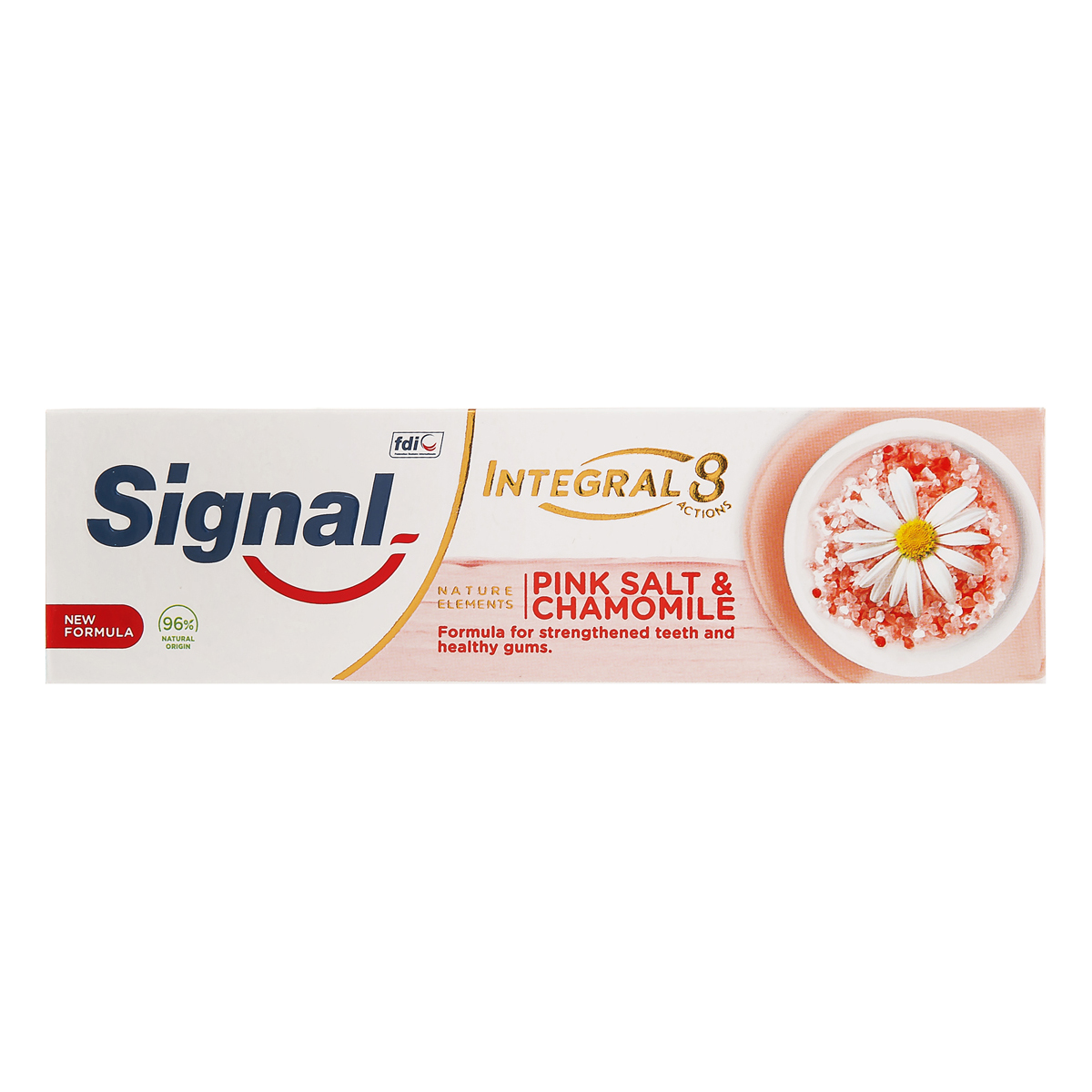 خمیر دندان اینتگرال 8 کاره حاوی نمک صورتی و روغن بابونه  75 میلی لیتری سیگنال