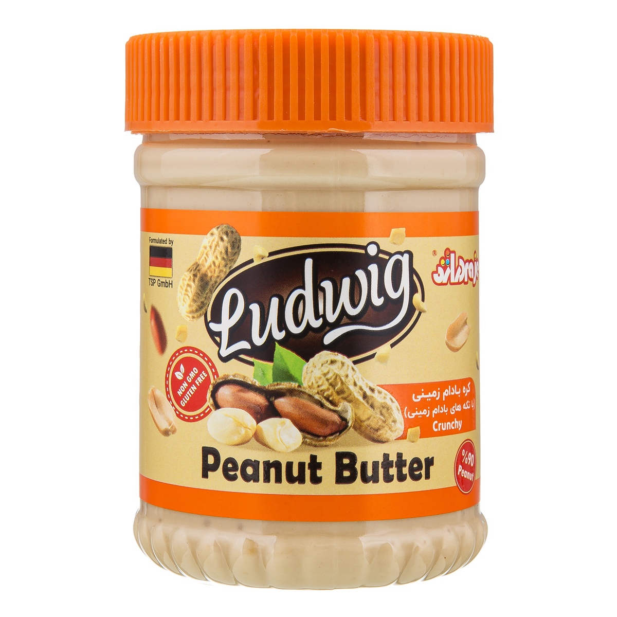 کره بادام زمینی با تکه های بادام زمینی لودویگ 350 گرمی دراژه 