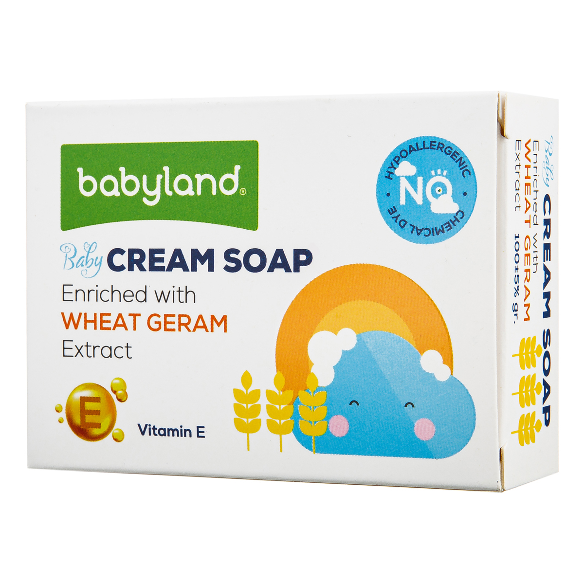 صابون کرمی بچه حاوی عصاره جوانه گندم 100 گرمی بی بی لند