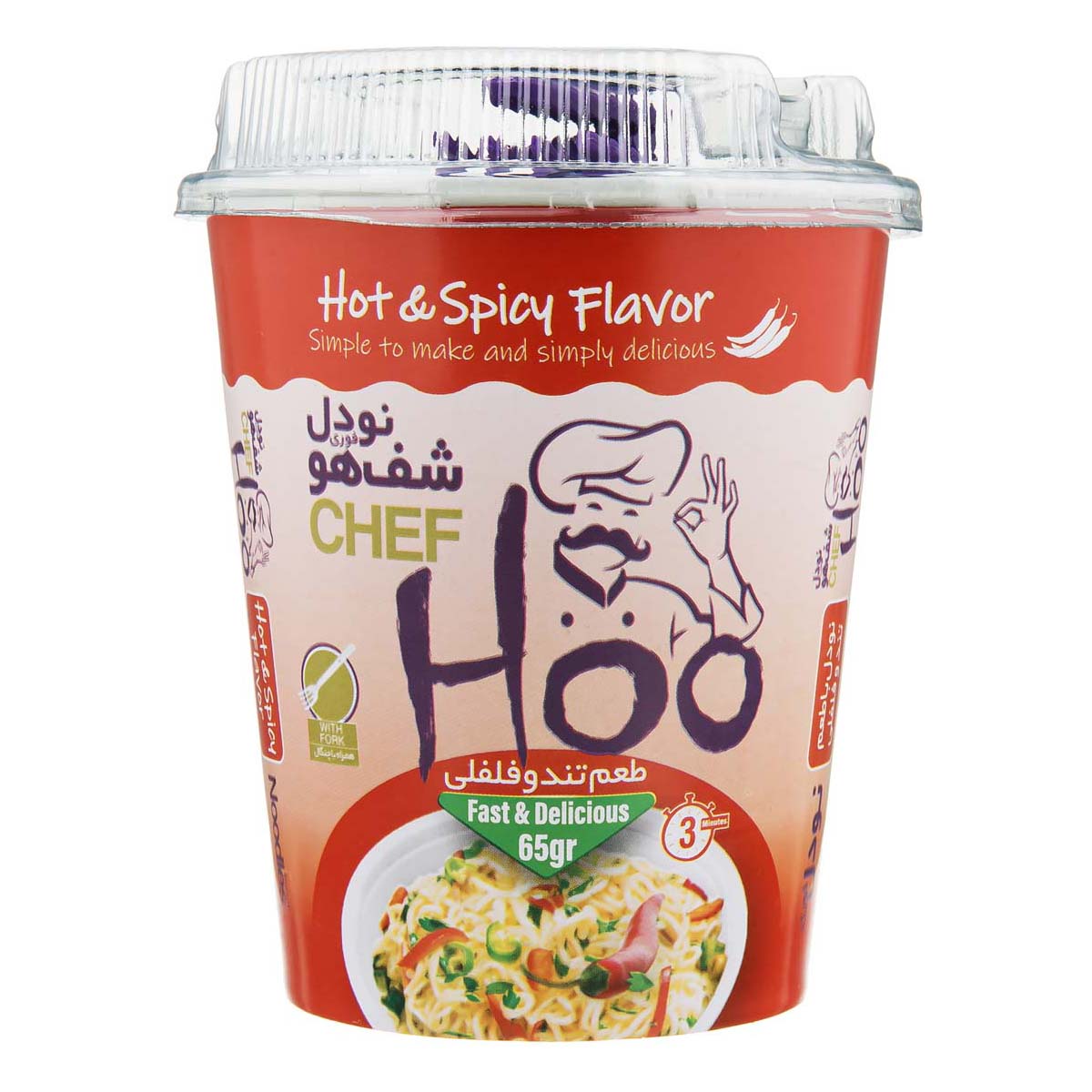نودل با طعم تند و فلفلی 65 گرمی شف هو