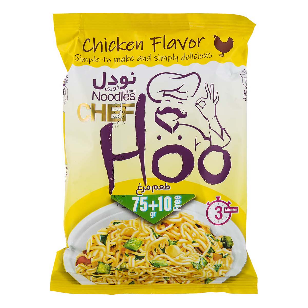 نودل با طعم مرغ  85 گرمی شف هو