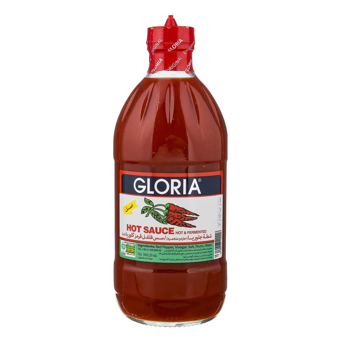 سس فلفل قرمز تند 500 میلی لیتری گلوریا