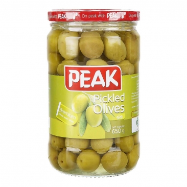 زیتون شور سبز درشت با هسته 650 گرمی پیک