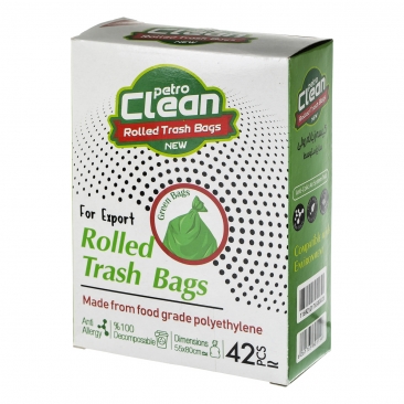 کیسه زباله رولی متوسط 42 عددی پتروکلین