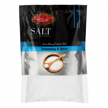 نمک تصفیه کریستاله یددار 500 گرمی گلستان