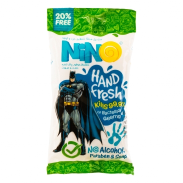 دستمال مرطوب پاک کننده دست و صورت 10 عددی نینو