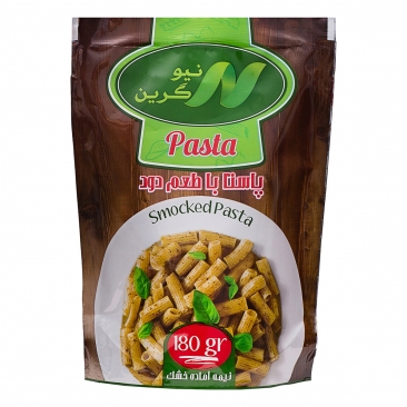 پاستا با طعم دود نیمه آماده خشک 180 گرمی نیو گرین