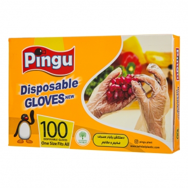 دستکش یکبار مصرف 100 عددی پینگو
