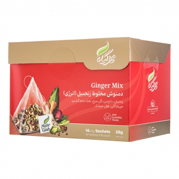 دمنوش زنجبیل (انرژی) کیسه‌ای 14 عددی مهرگیاه