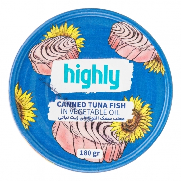 کنسرو ماهی تون در روغن 180 گرمی هایلی