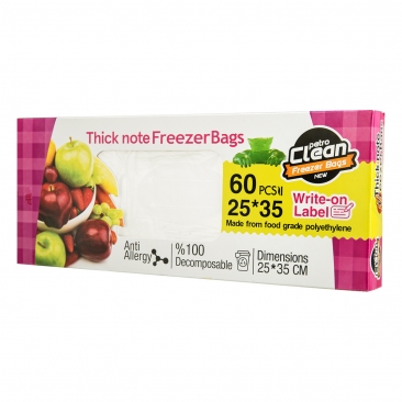 کیسه فریزر ضخیم یادداشتی 60 عددی پتروکلین