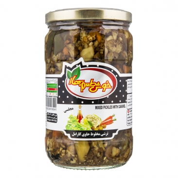 ترشی مخلوط حاوی کارامل 680 گرمی خوش طعم بهار
