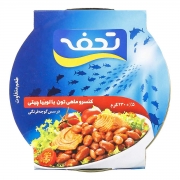 کنسرو ماهی تن با لوبیا چیتی 230 گرمی تحفه کنسرو ماهی تن با لوبیا چیتی 230 گرمی تحفه