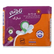 نوار بهداشتی بالدار نازک با رویه مشبک ویژه روز 10 عددی تافته نوار بهداشتی بالدار نازک با رویه مشبک ویژه روز 10 عددی تافته