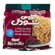 نودل با طعم گوشت 5 عددی 77 گرمی هاتینودل نودل با طعم گوشت 5 عددی 77 گرمی هاتینودل