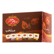 چای سیاه کیسه ای منتخب زعفرانی، دارچین، کلاسیک، لیمویی، هل و ارل گری 20 عددی سحرخیز چای سیاه کیسه ای منتخب زعفرانی، دارچین، کلاسیک، لیمویی، هل و ارل گری 20 عددی سحرخیز