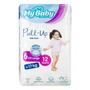 پوشک شورتی خیلی خیلی بزرگ سایز 6 ( 17+ کیلوگرم) 12 عددی مای بیبی پوشک شورتی خیلی خیلی بزرگ سایز 6 ( 17+ کیلوگرم) 12 عددی مای بیبی
