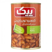 کنسرو لوبیا چیتی در سس گوجه فرنگی 420 گرمی پیک کنسرو لوبیا چیتی در سس گوجه فرنگی 420 گرمی پیک