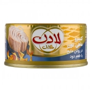 کنسرو ماهی تون در روغن مایع با طعم دود 180 گرمی لادن طلایی کنسرو ماهی تون در روغن مایع با طعم دود 180 گرمی لادن طلایی
