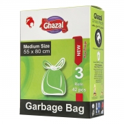 کیسه زباله متوسط  3 رول 42 عددی غزال