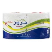 دستمال توالت ساده 2 رول حریر دستمال توالت ساده 2 رول حریر