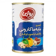 کنسرو مایه ماکارونی و لازانیا با سویا و قارچ 400 گرمی روژین